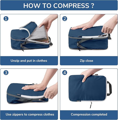 CherryNow Compression Packing Cubes, 7 Set Packing Cubes - Image 3