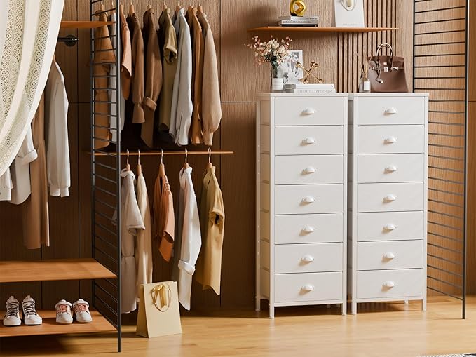Furnulem White Tall Dresser for Bedroom - Image 2