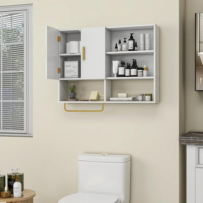 Bathroom Wall Cabinet Wood Large Wall Mounted Medicine Cabinet - Image 5