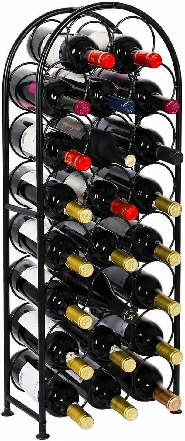 PAG 23 Bottles Arched Freestanding Floor Metal Wine Rack Wine Bottle Holders by PAG