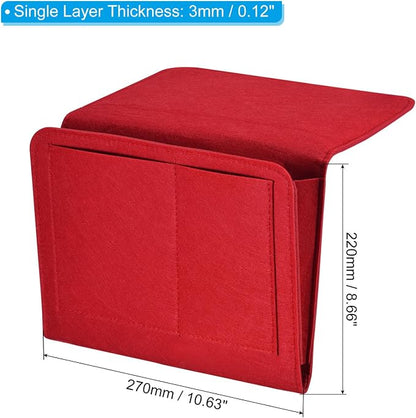 PATIKIL 11in Bedside Caddy, Bed Caddy Bedside Organizer Hanging Soft Felt 5 - Image 2