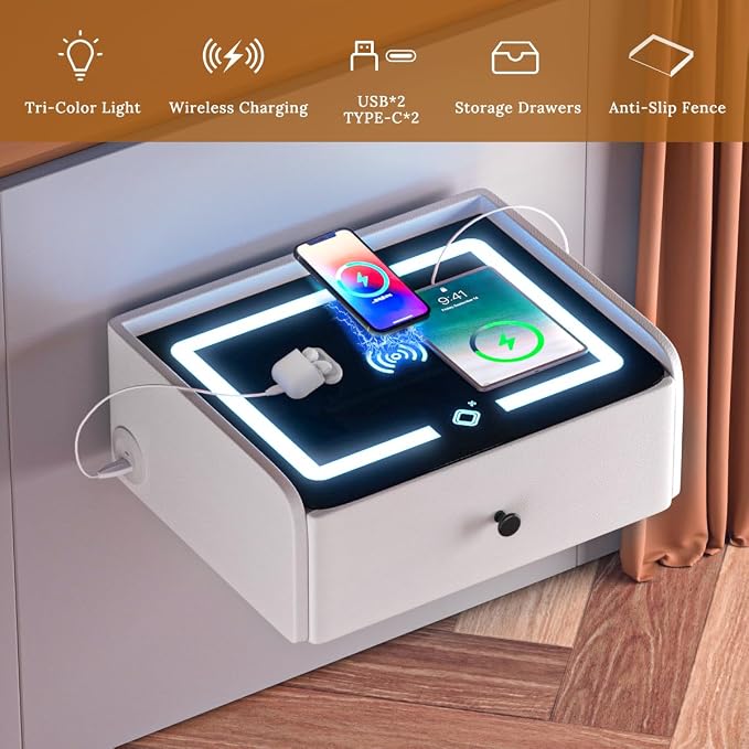 HOMEMORE Floating Nightstand - Image 3
