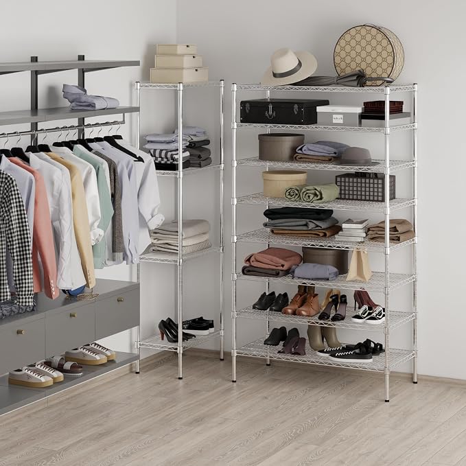 21" Deep x 42" Wide x 74" Height Wire Shelving Kit | 8-Tier | NSF Commercial - Image 6