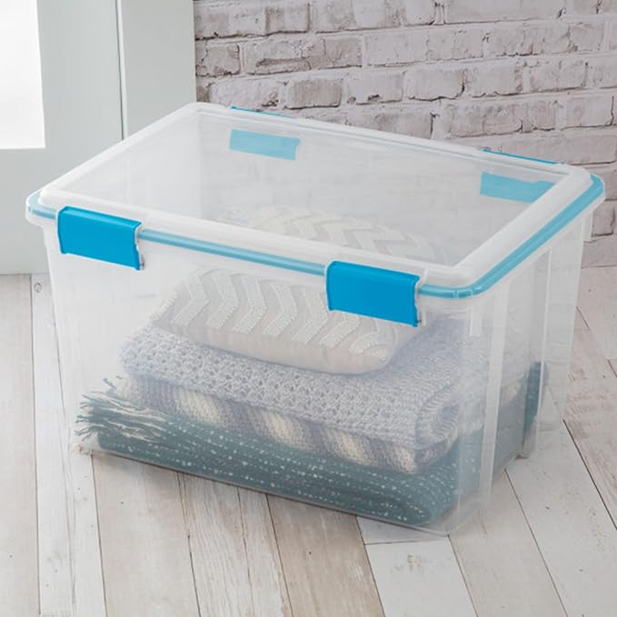 Sterilite 4-Pack Gasket Box, Weather-Resistant Storage Bins - Image 4