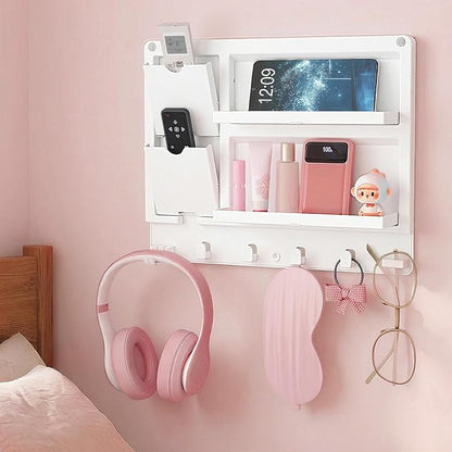 Lifewit Plastic Adhesive Bedside Shelf, Floating Pegboard Shelves, Key Remote by Lifewit