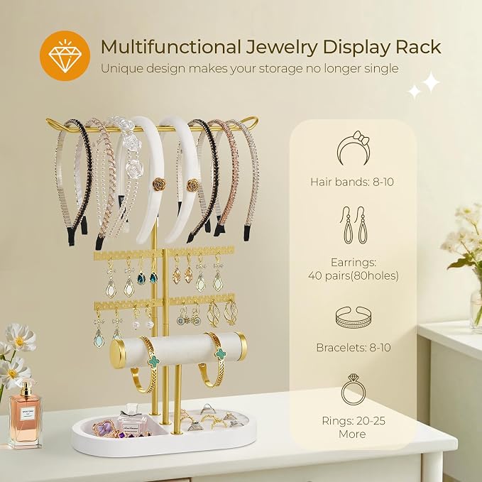 3 Tiers Jewelry Organizer, Earring Holder Organizer - Image 3