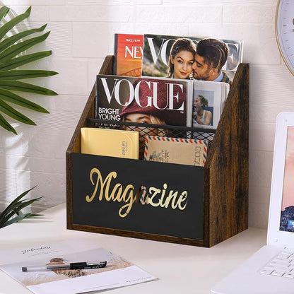 YINMIT Magazine Holder, Stepped 3 Tier Magazine Rack Floor | Magazine Storage - Image 9