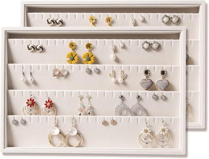 Coward 2PC Stackable Earring Tray Drawer Jewelry Holder Organizer Box Storage by FocusOnJewelryDisplay15yrs