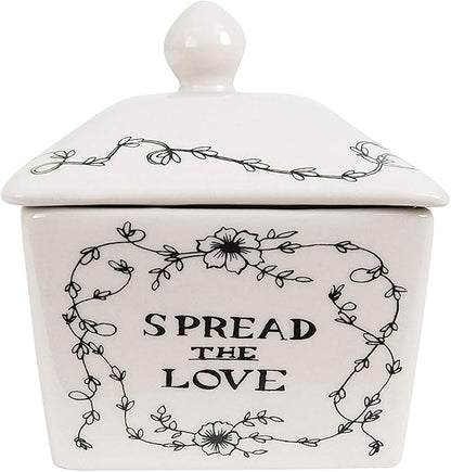 Creative Co-Op Country Stoneware Butter Dish - Image 5