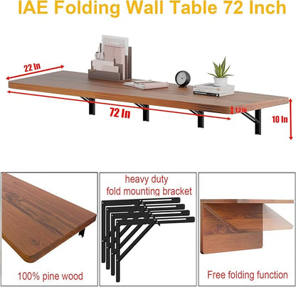IAE Floating Wall Mounted Folding Table Desk - Image 3