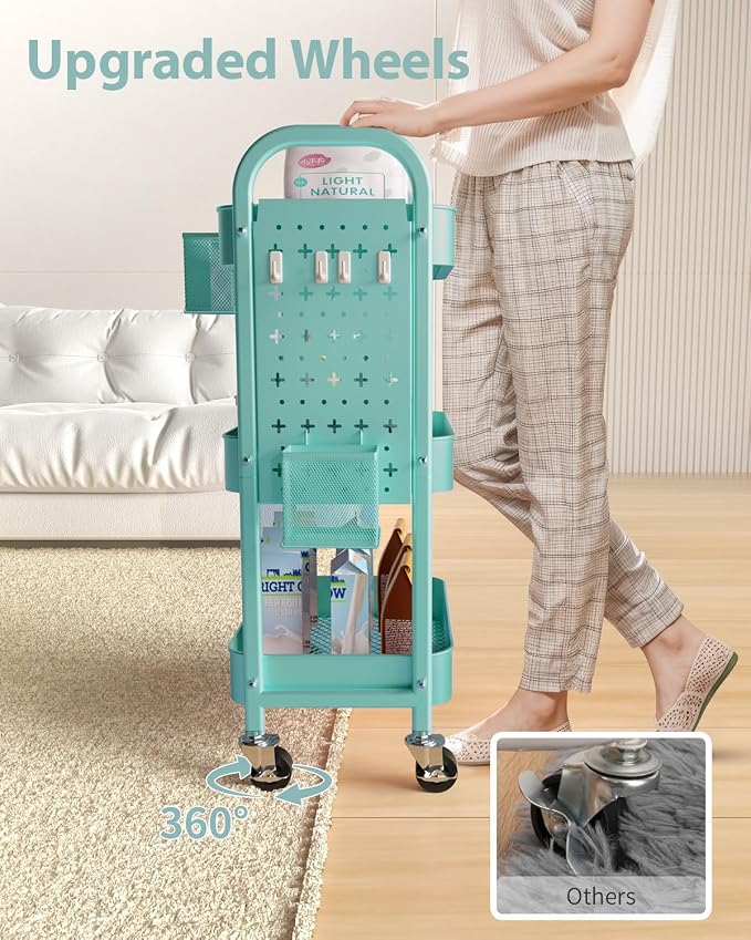 ALVOROG 3 Tier Rolling Cart - Image 3