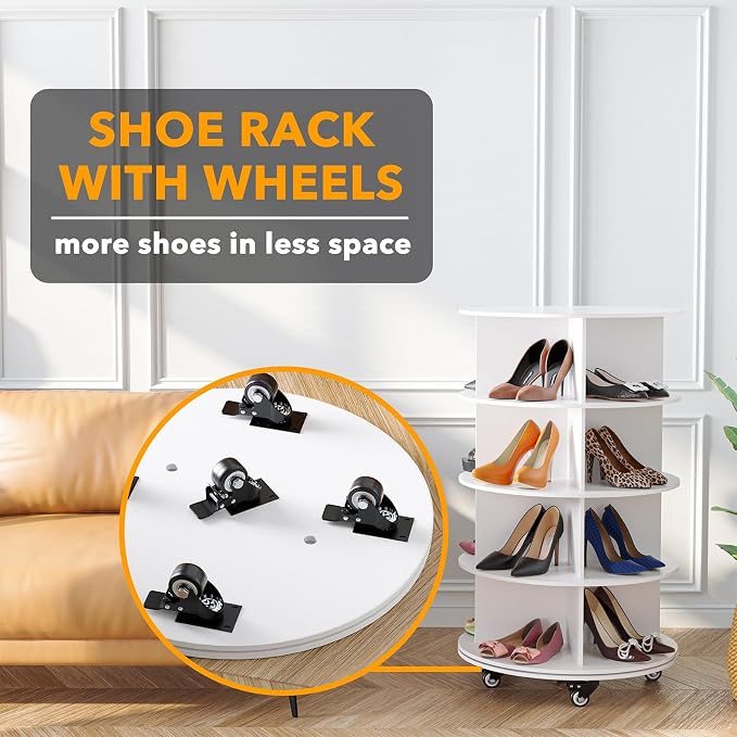 SpaceAid Spinning Shoe Rack - Image 2
