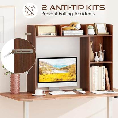Tangkula Desktop Bookshelf, Countertop Storage Hutch - Image 8