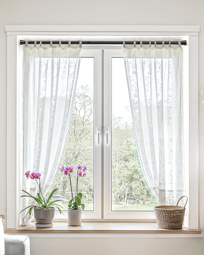 Spring Tension Curtain Rod 30 to 64 Inch, Adjustable Curtain Rods No Drilling - Image 8