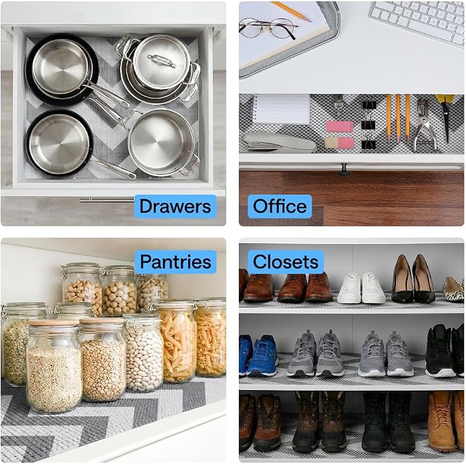 GORILLA GRIP powerGRIP Drawer Shelf and Cabinet Liner, Thick Strong Hold - Image 9