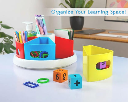 Rotating Art Supply Organizer for Kids, Crayon Caddy for Kids Desk or Pencil - Image 6