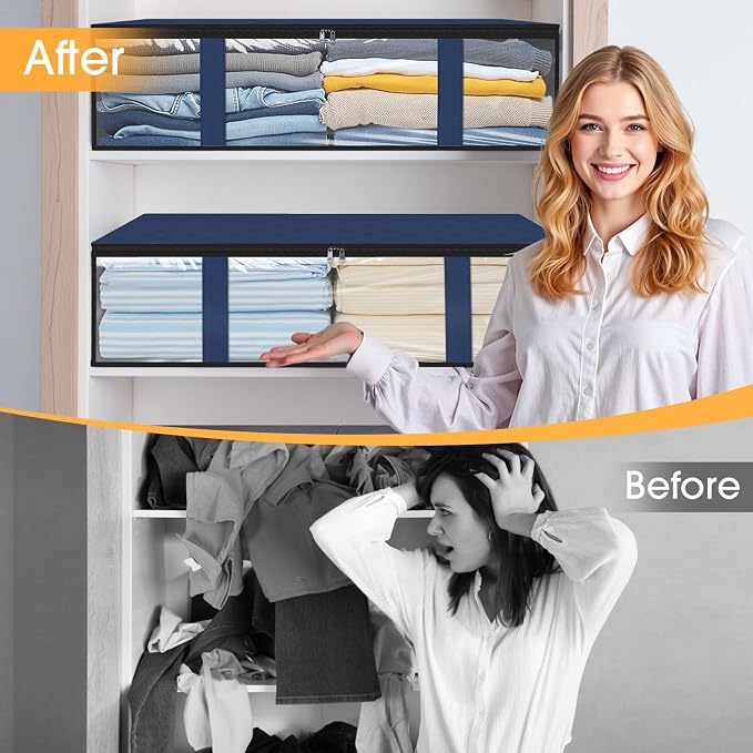 StorageRight Under Bed Storage Bags 10 Pack, 40L Large Clothes & Comforter - Image 7