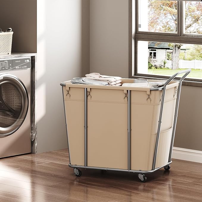 CHOEZON Laundry Sorter, 313L Large Laundry Basket, Rolling Hamper, Minimalist by Choezon