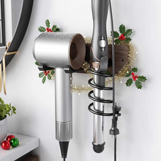 Tindbea Hair Dryer Holder Curling Iron Holder, Blow Dryer Holder Wall Mount by Tindbea