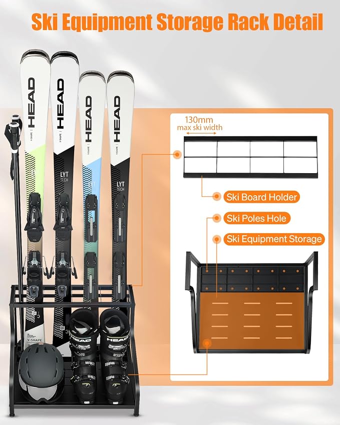Ski Storage Rack for Garage - Image 2