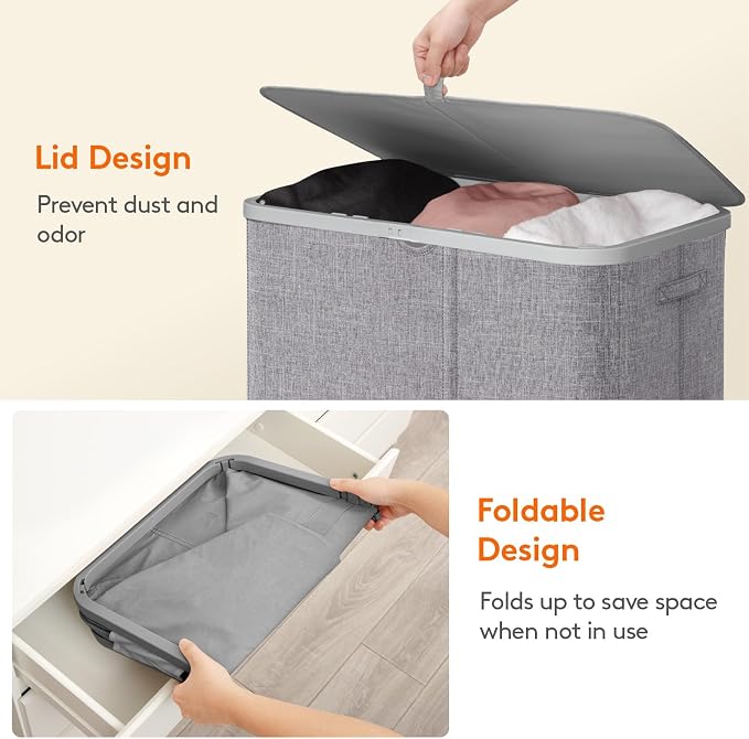 Lifewit 185L 3 Section Laundry Hamper - Image 8