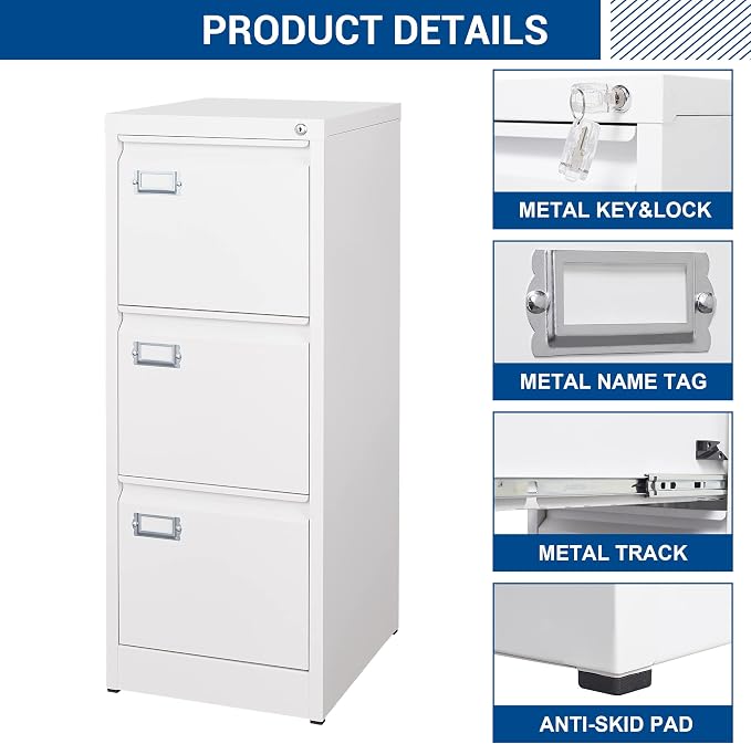 3 Drawers Vertical File Cabinets - Image 9