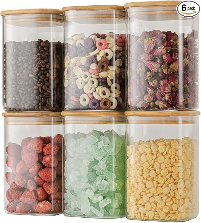 37oz Airtight Glass Square Storage Canisters by Delicatedtoservicecustomer