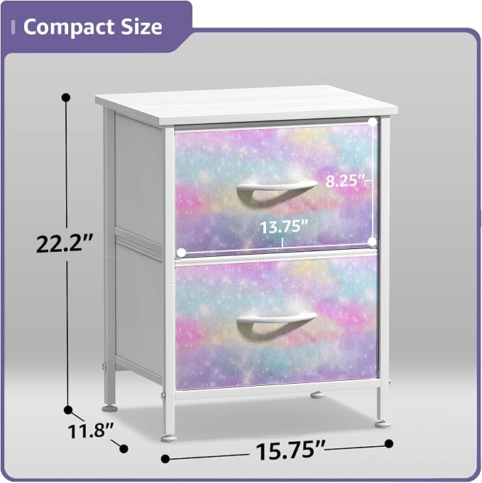 Sorbus Nightstand with 2 Drawers - Image 3