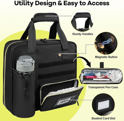 Covkev 3 Inch D-ring Zipper Binder Bag - Image 3