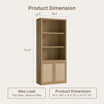 SICOTAS 70.5" Tall Bookshelf - Image 3