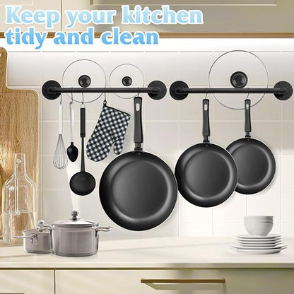 Pot Pan Rack Wall Mounted Set of 2 - Image 2