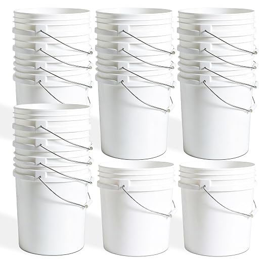 DEMORA 2.5 Gallon Small Plastic Buckets, Heavy Duty Pails, BPA-Free Food Grade by DEMORA
