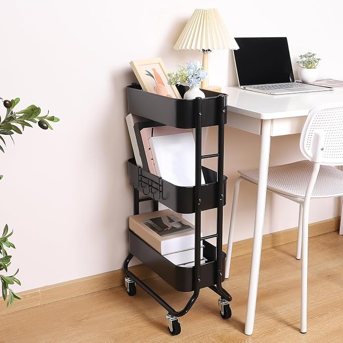 MAX Houser Slim 3-Tier Rolling Utility Cart - Image 5