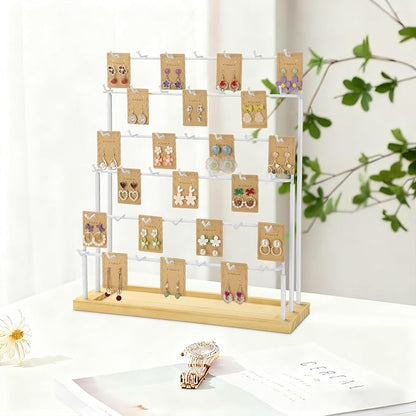 Earring Display for Vendors, 6 Tiers 42 Hooks Jewelry Rack Display Holder Stand - Image 6
