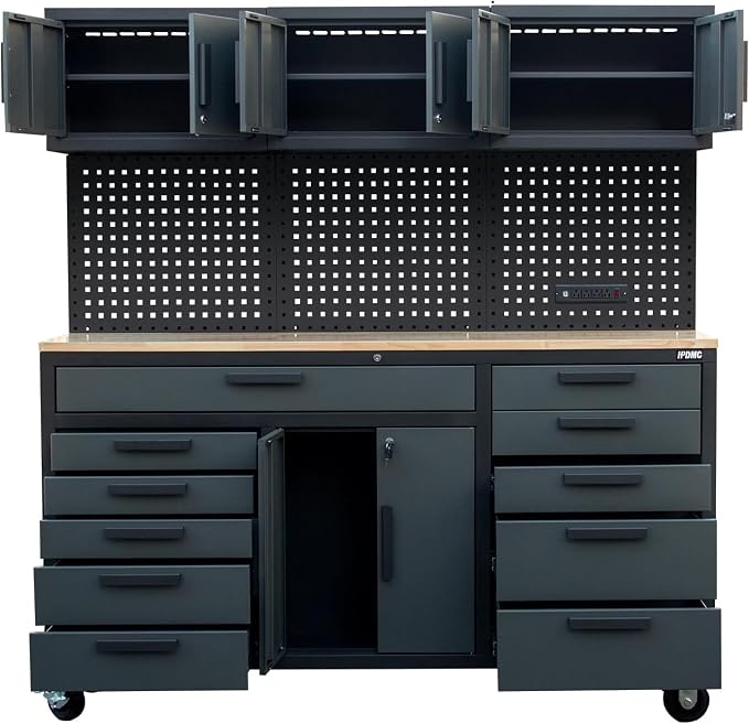 72in Rolling Tool Chest Cabinet Mobile Garage Workbench Heavy-Duty Tool Cabinet - Image 8