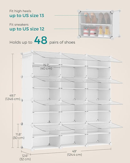 SONGMICS Shoe Rack Organizer, 12-Tier Shoe Storage Cabinet - Image 3