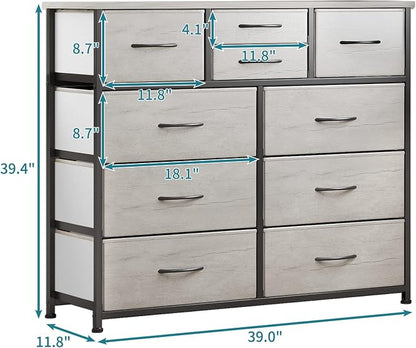 LUMTOK 10 Drawers Dresser with Fabric Bins - Image 3