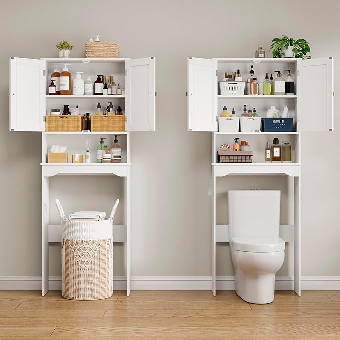 RRX Over The Toilet Storage Cabinet, Bathroom Above Organizer | Free Standing - Image 3