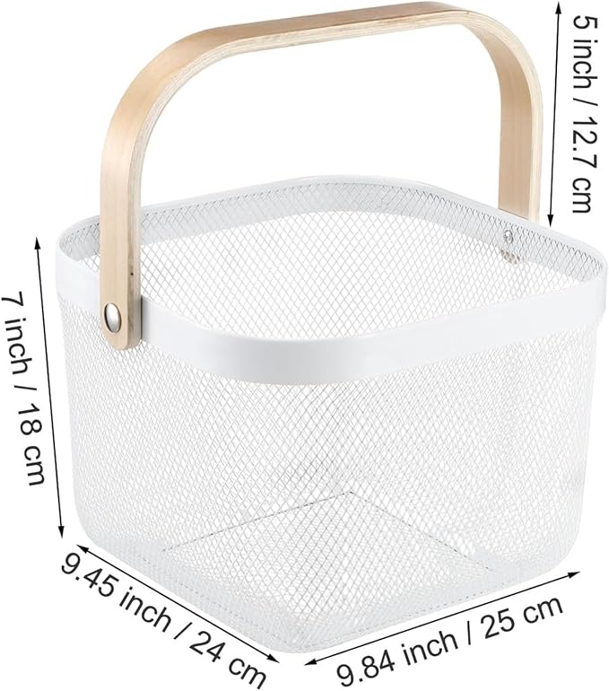 AJIODA Metal Mesh Wire Basket, Large Steel Basket - Image 3