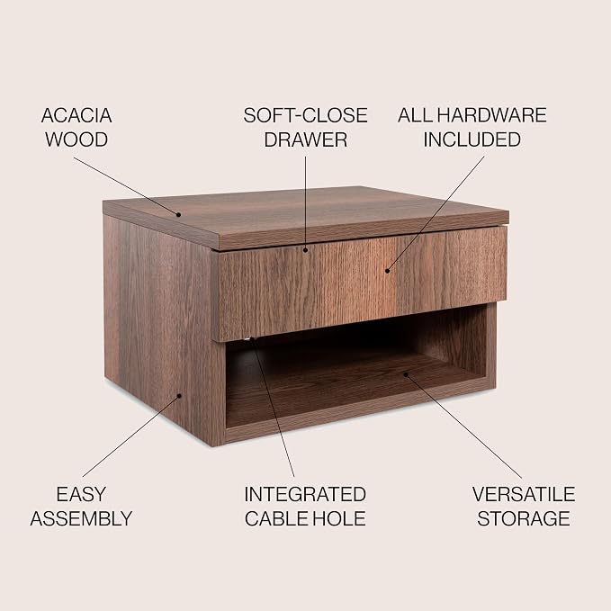 JONATHAN Y NST2002A Ettore 15.71" Mid-Century Modern Floating Wall Mounted - Image 4