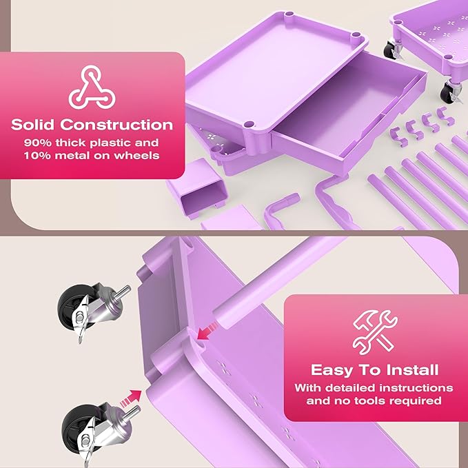Goovilla Rolling Makeup Organizer Cart - Image 4