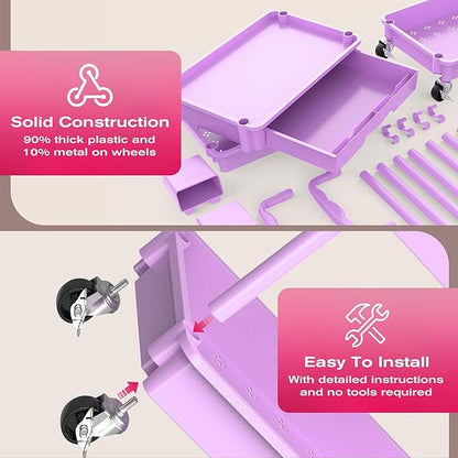 Goovilla Rolling Makeup Organizer Cart - Image 4