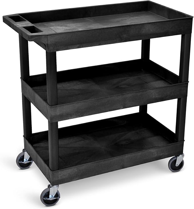 Tubstr 3-Tier Rolling Utility Cart by StandSteady