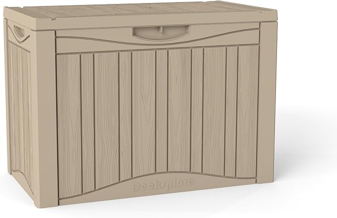 50 Gallon Outdoor Storage Box Waterproof Lockable Resin Deck Box Large by Decksplore%E2%80%94BuiltforOutdoor