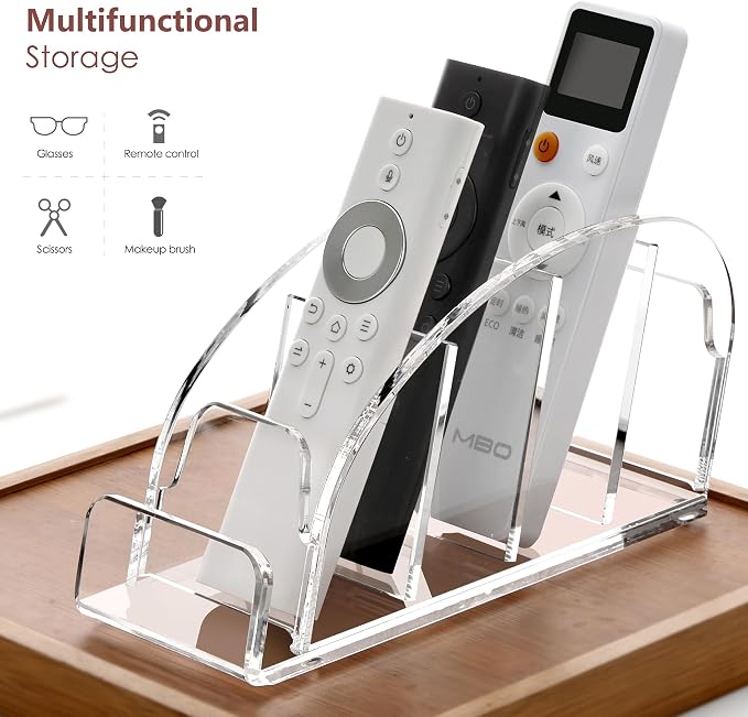 DINGHUO Acrylic 5 Compartments Remote Control Holder - Image 2