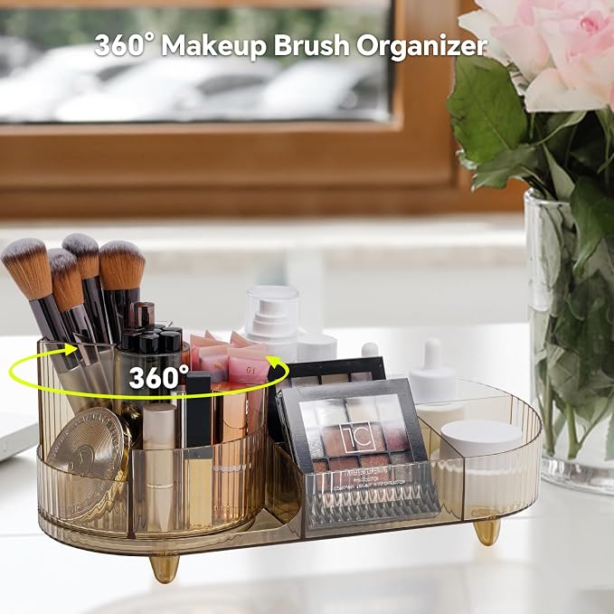 Cosmetic Makeup Storage Organizer, Countertop Makeup Perfume, Rotating Makeup - Image 3