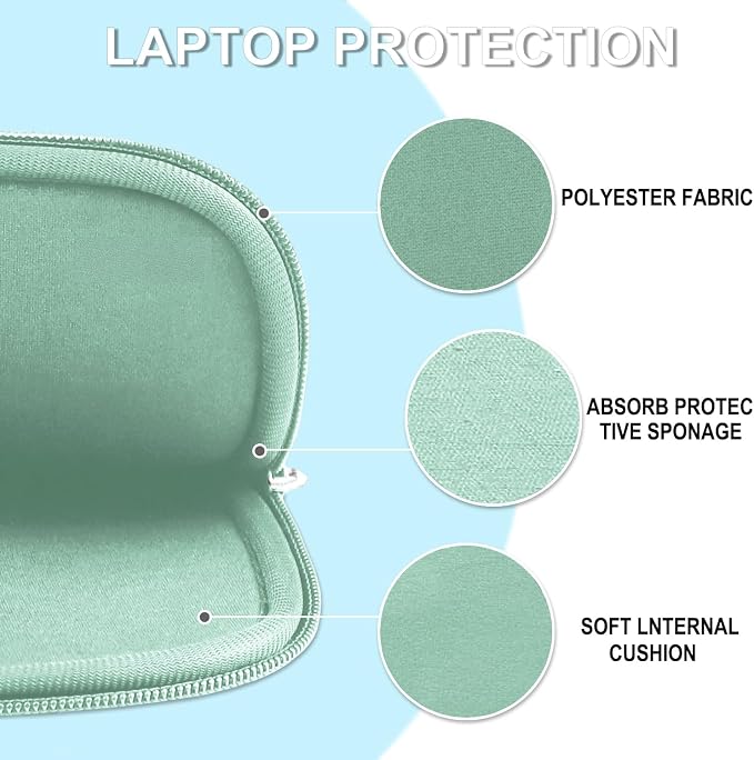 Laptop Sleeve Case 15.6 inch, Shockproof Protective Laptop Cover Carrying - Image 5