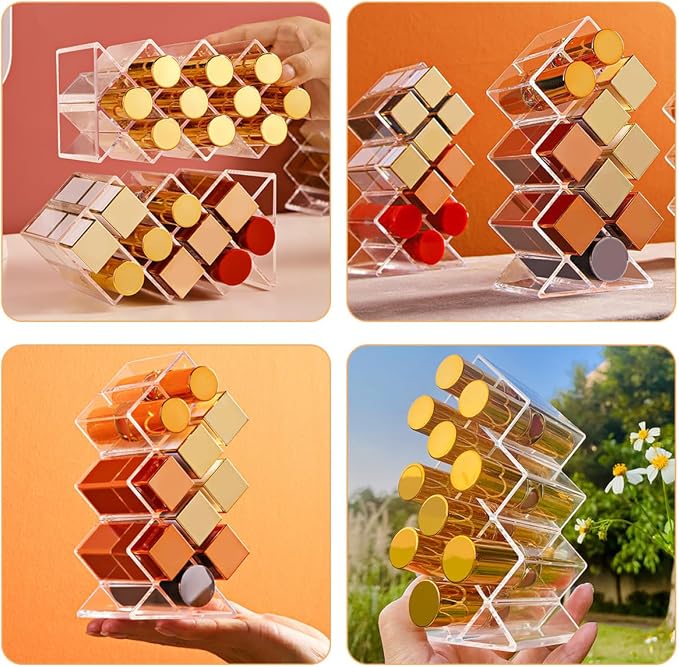 Luxshiny 2Pcs Clear Acrylic Lipstick Organizer - Image 5