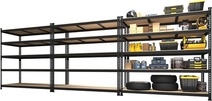 PrimeZone 3 Pack Storage Shelves 48" x 24" x 72", 5 Tier Adjustable Garage by PrimeZone