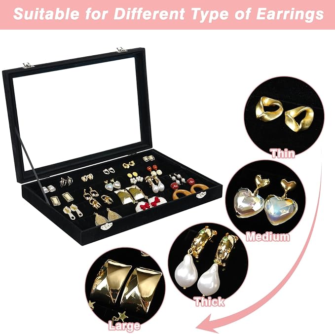 Cirhy Earring Organizer Tray, Earring Box - Image 2
